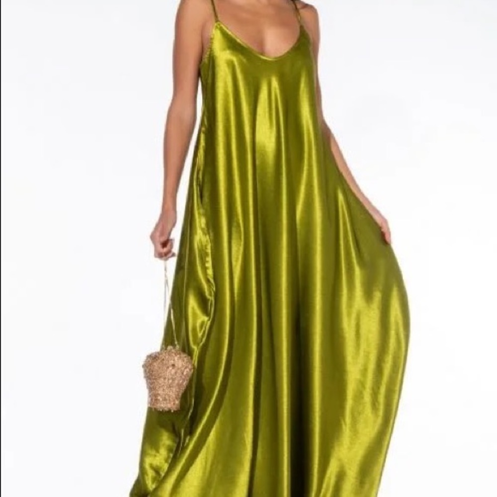 AKIRA Like Royalty Maxi Satin Dress